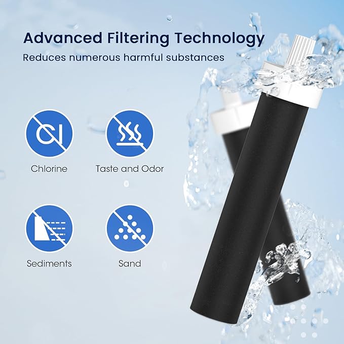 GLACIER FRESH Water Bottle Filters, Replacement for Brita BB06, Brita Hard Sided and Sport Water Bottle Filter, 6 Count
