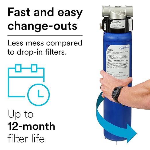 3M Aqua-Pure Whole House Sanitary Quick Change Water Filter System AP903, Reduces Sediment, Chlorine Taste and Odor, Heavy Duty, 100,000 Gallon