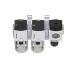 PneumaticPlus PPC4C-N06G StageAir Drying System- Air Particulate 5 Micron Filter, 0.3 Micron Coalescing Filter & Air Pressure Regulator Combo 3/4" NPT,Poly Bowl-Guard, Manual Drain,Embedded Gauge