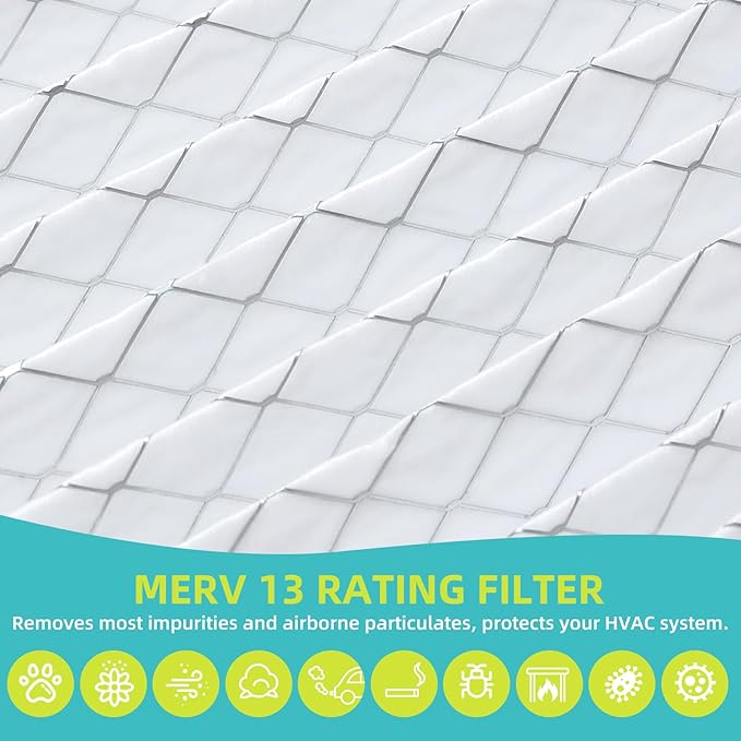 2 Pack 213 Air Filter Compatible with AprilAire Whole House Air Purifiers Model 1210 1620 2210 2216 3210 4200 - MERV 13, Size:20x25x4