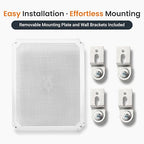 QILIPSU Waterproof Junction Box IP67 Outdoor Plastic Electrical Project Enclosure Weatherproof with Mounting Plate, Wall Brackets, Hinged Grey Cover 20"x16.1"x7.9"