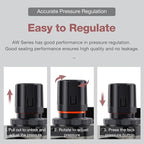 SNS Compressed Air Filter Regulator Piggyback Combo 3/8''NPT- Poly Bowl with Metal Guard, Semi-auto Drain, Bracket, Gauge AW3000-N03A