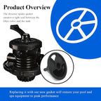 1 Pc Diverter Spider Gasket Compatible with Waterway 711-1910B/806105211439, Fit for Carefree, Clearwater, TWM Sand Filters Models WVS002 & WVS003 1.5-inch Top Mount Pool Sand Filters Multiport Valve