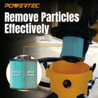 POWERTEC DXVC6914 HEPA Cartridge Filter for DeWalt 6-16 Gal. Wet/Dry Vacuums, Shop Vac Filters for DXV09PA, DXV10S-QT, DXV09P-QTA, DXV06P-QT, DXV10P-QT Shop Vacuum, 1 Pack (75121)