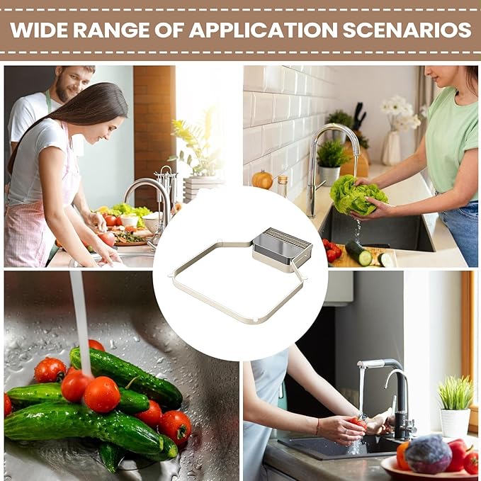 Sink Food Strainer, Suction Cup Drain Basket, Easy Filter with Mesh Bags, Practical Kitchen Waste Tool, Minimal Foldable Design, Scrap Catcher for Disposal