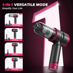 Handheld Car Vacuum with 15000PA Power, 4 in 1 Powerful Cordless Vacuum Cleaner & Air Duster with 2000mAh Battery, Rechargeable Portable Mini Hand Held Vacuum for Car, Home,Office,Pet Hair（Pink）