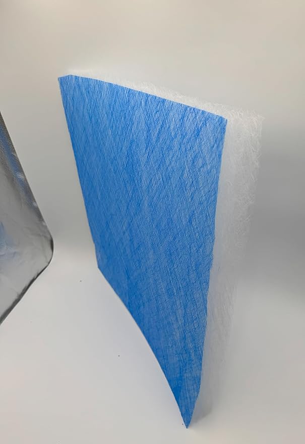 Paint Booth Exhaust Fiberglass Filter, Blue/White Paint Arrestor for Spray Booth (100/case, 24" x 24")