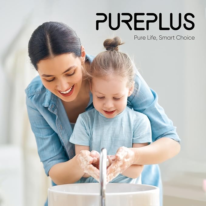 PUREPLUS 5 Micron 20" x 2.5" Whole House PFAS Removal Replacement Water Filter, Coconut Shell Activated Carbon Filter, Compatible with C1-20, EP-20, HX-CB-25-2010, F3WCB32,2PACK