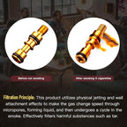 Reusable Washable Cigarette Filter Handcrafted Wood Metal Smoking Cigarette Filter Never Fade Cigarette Holders Reduces Tar Nicotine Birthdays Father Day Gift Wooden Gift Box