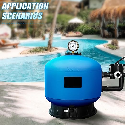 MEANLIN MEASURE 0~60Psi Stainless Steel Start and Clean Filter Pressure Gauge 1/4" NPT Waterproof for Pool Filter Pump Swimming Pool, Spa Lower Mount with Rotatable Plastic Frame and Hex Bushing