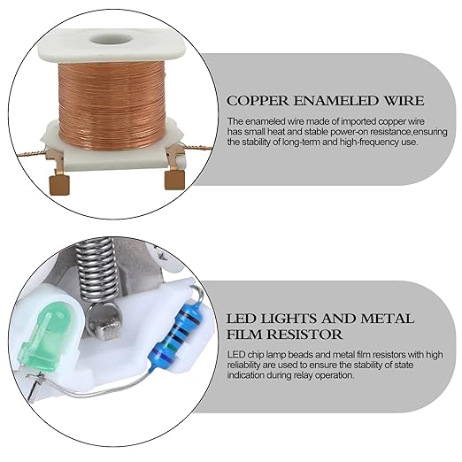 Electromagnetic Power Relay, 8-Pin 10 AMP 12V DC Relay Coil with Socket Base, LED Indicator, DPDT 2NO 2NC - MY2NJ 2PCS [Applicable for DIN Rail System]