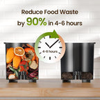 TOPZEE Electric Compost Bin for Kitchen, 3L Smart Countertop Composter with Odorless Auto-Cleaning, Low Noise, Turns Food Waste to Fertilizer in 4 Hours, for Indoor Home Use, Black