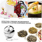 STOBAZA 5pcs Stainless Steel Tea Strainer Seasoning Ball Box Hanging Chain Easy Extraction Filter for Tea Soup Chinese Medicine