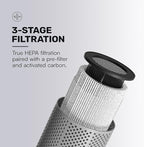 Raycon Portable Air Purifier, H13 Replaceable Hepa Filter, Adjustable Speeds, 2-in-1 Fragrance Diffuser and Air Purifier, Living Essentials (White)