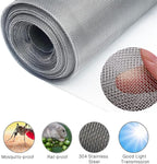 Filter Screen Sheets Stainless Steel Air Vent Mesh Cover Wire Mesh Roll 30x120cm Woven Wire 30 Mesh Sheet for Vents Cover Air Brick Garden