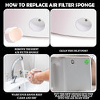 20 Pcs Replacement Air Filter Sponge for Compressor Foam Filters Round White Replacement Sponges with Portable Storage Box for Compressor System Accessories Cool Mist Device Inhaler