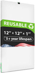 Reair 12x12x1 Air filter, Washable and Reusable Air Filter 12x12x1 for AC HVAC Furnace, MERV 8 Air Filters Machine Washable & Dryer Friendly, AC Furnace Air Filter
