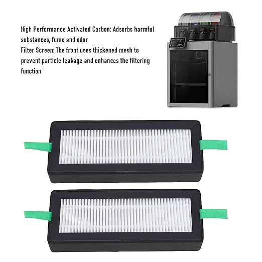 Fafeicy 3D Printer Air Filter Cartridges High Efficiency Activated Carbon Filter Replacement Advanced Particle Absorption Easy Installation