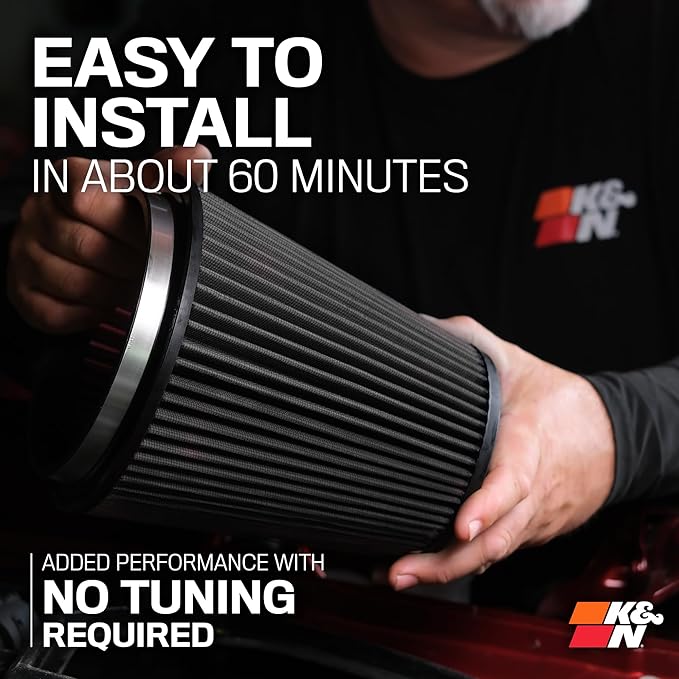 K&N Cold Air Intake System: Dry-Flow Air Filter, Increase Performance & Acceleration: Compatible with 2005-2023 CHRYSLER/DODGE, 300C, Challenger, Charger, Magnum, 30-1542