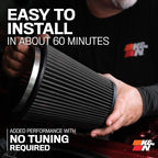 K&N Cold Air Intake System: Dry-Flow Air Filter, Increase Performance & Acceleration: Compatible with 2005-2023 CHRYSLER/DODGE, 300C, Challenger, Charger, Magnum, 30-1542
