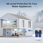 Waterdrop Whole House Water Filter, Iron Filter, Sediment Filter for Well Water, Reduce Manganese, Replacement for Ispring, GE®, Waterdrop, Any 10" x 4.5" Whole House Water Filters System, 5 Micron