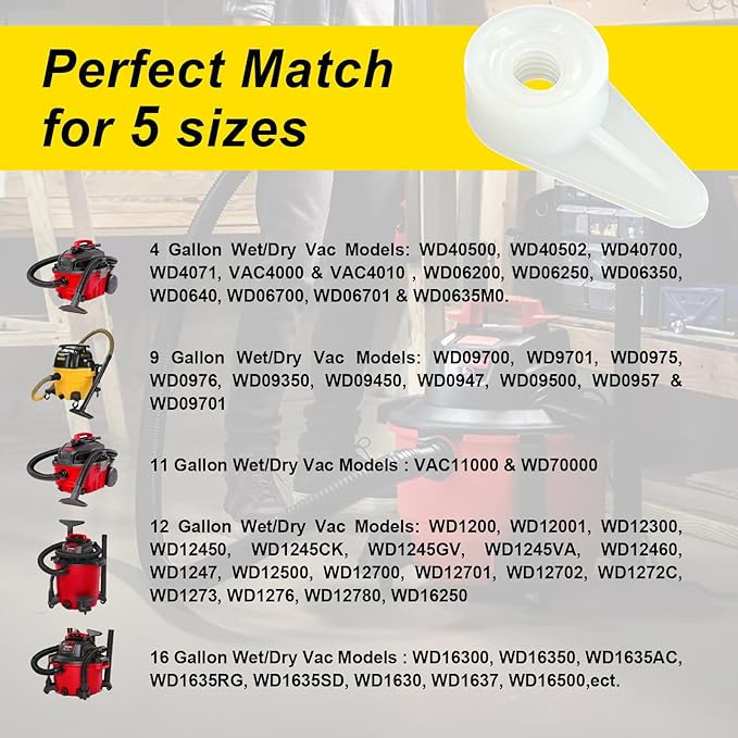 6 Pcs 73316 Shop Vac Filter Nut Replacement for Rid gid VF4000,Crafts man Wet Dry Shop Vac Filter Attachments Replacement Parts, Replace 9-16938 83872