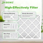 12x12x1 AC Furnace Air Filters,(6-Pack) MERV 8 Dust Defense, JASENG MPR 600 Pleated HVAC Replacement Air Filter (exact dimensions: 11 3/4"x11 3/4"x3/4")