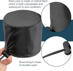2Pcs 4 Inch Grow Tent Vent Cover Filter, Duct Filter Net with Elastic Band and Fixed Buckled, Black Mesh Screen Shield for Exhaust Fan, Plant Growth, Tent Ventilation