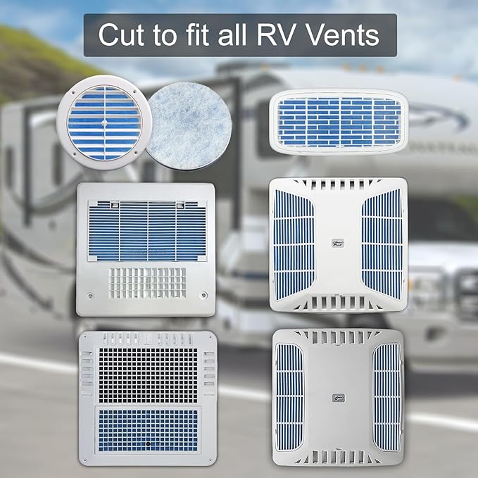 Premium Air Vent Polyester Filter Roll MERV 8 HVAC Furnace Filters Cut to Fit for Floor Registers, RV, AC, Ceiling, Grilles and Wall HVAC Furnace Vents (12" x 45")