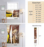 Farm Sheep Bathroom Curtains 63 Inch Length, Window Curtains Tab Top, Farmhouse Barn Funny Animals Butterfly Light Filtering Window Treatments Drapes 52"x63" 2 Panel