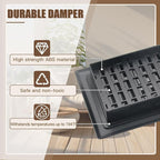 Floor Vents Registers Adjustable Grates 4x12 Inch Matte Black Air Vent Easy Adjust Air Supply Lever Grilles Floor Register Heavy Duty Walkable Steel