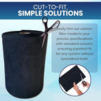 Activated Carbon Filter Media Roll - 31" x 100' x 1/4" Thick, Odor Control, Cut to Size, Filter Range Hood, AC Filter Material, Durable Carbon Filters, Made in USA