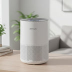 AIRPLUS Air Purifier for Home Bedroom, Covers Up to 1073 ft² by 25W High Torque Motor, 3-in-1 Washable Filter with HEPA Sleep Mode, Cleaner 99.9%, Auto Mode, Child Lock, White