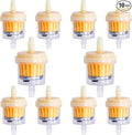 10PCS 1/4" 6mm-7mm Gas Inline Fuel Filter, with magnet, Fit for ATV Scooter Moped Go Kart Dirt Bikes Snowblower Motorcycle Lawnmower Taotao Small Tractors Snowmobiles Garden Tillers Generators