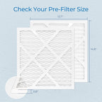 Vilaso 5 Pack MERV 10 Replacement Pre-Filter Compatible with AlorAir CleanShield HEPA 550 & Abestorm HEPA 550 Air Scrubber, 13.7" x 14.8" x 0.8", Extends HEPA Filter Life
