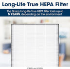 SHARP Air Purifier with Humidifier Combo – Covers up to 1,230 sqft in one hour, True HEPA Filter Air Purifier for Medium Rooms, Home Nursery, Dust, Smoke, Pollen - KC850U