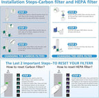 TP04 Replacement Filter for Dyson TP04 HP04 DP04 TP05 DP05 Air Purifier Sealed Two Stage Pure Cool Fan Combi 360° Glass HEPA Filter & Activated Carbon Filter, #969048-01, Purple/Teal