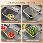 Sink Food Strainer, Suction Cup Drain Basket, Easy Filter with Mesh Bags, Practical Kitchen Waste Tool, Minimal Foldable Design, Scrap Catcher for Disposal