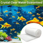 Aquarium Filter Floss 12"x72"x0.13" Filter Floss for Fish Tank -Micro Fine Multi-Layer Polishing Aquarium Filter Pad-Filter Media Roll for Crystal Clear Water Cut to Size