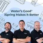 iSpring WGB22B-KS+AHPF12MNPT16X2 2-Stage Whole House Water Filter System w/ 3/4'' Push-Fit Stainless Steel Hose Connectors, Reduces Sediment, Heavy Metals, Chlorine, Chloramine, Hydrogen Sulfide