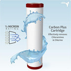 AquaticLife 10-Inch Sediment Water Filter Replacement Cartridges Kit (Carbon Plus Chloramine)