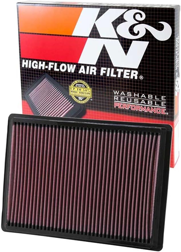 K&N Engine Air Filter: Increase Power & Acceleration, Washable, Premium, Replacement Car Air Filter: Compatible with 2004-2010 DODGE/CHRYSLER (Challenger, Charger, Magnum, 300, 300C), 33-2295