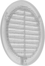 Vent Systems 4" Inch (Opening Dimensions) - Pack of 2 - White Soffit Vent Cover - Plastic Round Air Vent Grille - Built-in Mesh Screen - HVAC Register Louver for Bathroom, Home, Kitchen