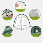 porayhut Pop Up Greenhouse Cover Flower House,Pack of 2,Mini Gardening Plant Sunshine Room,Backyard PVC Cover for Cold Frost Protector Gardening Plants