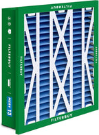 Filterbuy 24x24x5 Air Filter MERV 13 Optimal Smoke & Allergy Defense (1-Pack), Electrostatic Pleated HVAC AC Furnace Filters Replacement for Honeywell Return Grille (Actual Size: 22.38 x 22.38 x 4.38)
