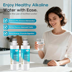 ICEPURE Alkaline LT1000PC Refrigerator Water Filter and Air Filter Replacement for LG LT1000P/PC/PCS, Kenmore 9980, ADQ74793501 ADQ74793502 ADQ747935 MDJ64844601 LMXS28626S LT1000, Enhances PH, 1Combo