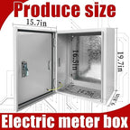 Electrical Box 20 x 16 x 10 Inch Indoor Outdoor Electrical Enclosure Box Steel Junction Box Wall Mounted Universal Electrical Project Box with Safety Locks and Mounting Plates