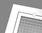 HVAC Premium 12" x 20" Cube Core Eggcrate Return Air Filter Grille for 1" Filter - Aluminum - White [Outer Dimensions: 14.5" x 22.5"]