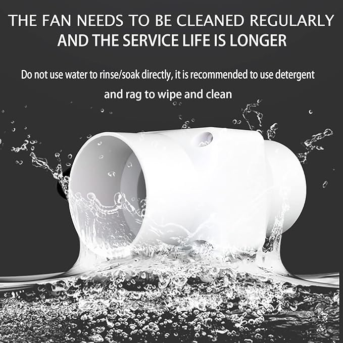 14W 2.3Inches Duct Inline Fan 60mm Mini Intake Fume Extractor Low Noise 57CFM Air Circulation Vent Blower for Fan Filter Grow Tent Ceiling Wall (Color : Not Adjustable Speed)