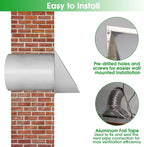 6 Inch Hooded Wall Vent with Screen and Damper,6 Inch Exhaust Vent Cover Cap for Outdoor Kitchen Range Hood Dryer Ventilation,Outside Wall Mount Extractor for House Air Exhaust, Stainless Steel